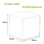 (VLM6W) 125mL Flow Cell with Inlet/Outlet, 6 Clear Walls, Hole 1.2mm, Lightpath 50 mm, Molded