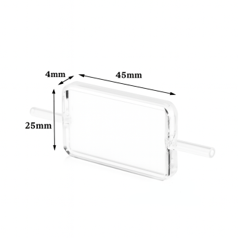 (VLM860) 860μL Flow Cell, Quartz Tubes, 2 Windows, Lightpath 1mm, Molded