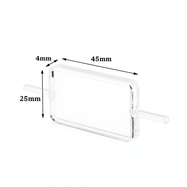 (VLM860) 860μL Flow Cell, Quartz Tubes, 2 Windows, Lightpath 1mm, Molded