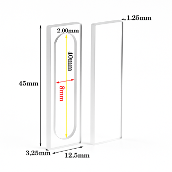 (VLMD20) 600 μL Ultra Micro Detachable Cuvette, Lightpath 2mm, 2 Windows, Molded