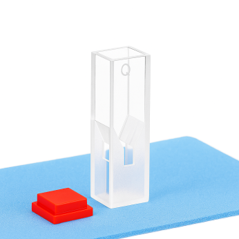 (VNE035) 100uL Sub Micro Fluorescence Cuvette, 4 Walls Clear, Lightpath 2/10mm, Fused, Z dim 15mm