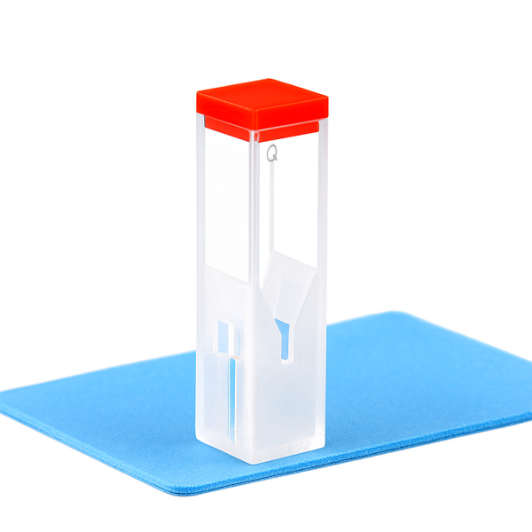 (VNE035) 100uL Sub Micro Fluorescence Cuvette, 4 Walls Clear, Lightpath 2/10mm, Fused, Z dim 15mm - Image 3