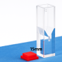 (VNE074) 100uL Sub Micro Fluorescence Cuvette, 4 Walls Clear, Bonded, Z dim 15mm