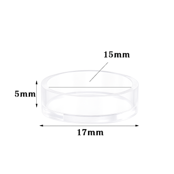 Cuvettes and Cells Custom Fabrication 283 (VRM15) 0.7mL Cell for Reflection Measurement, no Cover, 17×5 mm, Wall 1mm, Fused