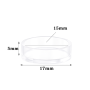 (VRM15) 0.7mL Cell for Reflection Measurement, no Cover, 17x5 mm, Wall 1mm, Fused