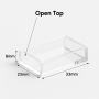 (VFOB08) 3mL Custom Cuvette, 33x8x23 mm, 5 Windows, Bonded, Lightpath 5/30 mm