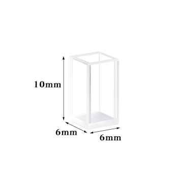 (VFOM103) 110uL Customized Cuvette, 10x6x6 mm, 4 Windows, Molded, Lightpath 3.5/4mm