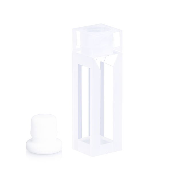 (VFPFS4) 1.4mL Semi-Micro Cuvette, Stopper, Fused, Width 4mm, 4 Windows - Image 2