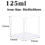 (VFFL50N) 125 mL Large Cuvette, 4 Windows, No Cover, Fused, Lightpath 50mm, 52x54x54 mm
