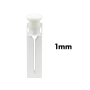 (VFPFS1) Cuvetta semi-micro da 0,35 ml, tappo, con fusione, larghezza 1 mm, 4 finestre
