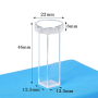 (VCLMFN) 3.5mL Standard Cuvette with Funnel, Custom, 4 Windows, Lightpath 10 mm, Molded