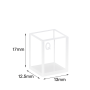 (VFOB17) 1.6mL Custom Cuvette, 17x12.5x13 mm, 4 Windows, Bonded, Lightpath 10.5/10 mm