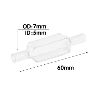 (VLM07) 3.5mL Flow Cell, Tube OD 7mm, Height 60mm, 4 Windows, Lightpath 10mm, Molded