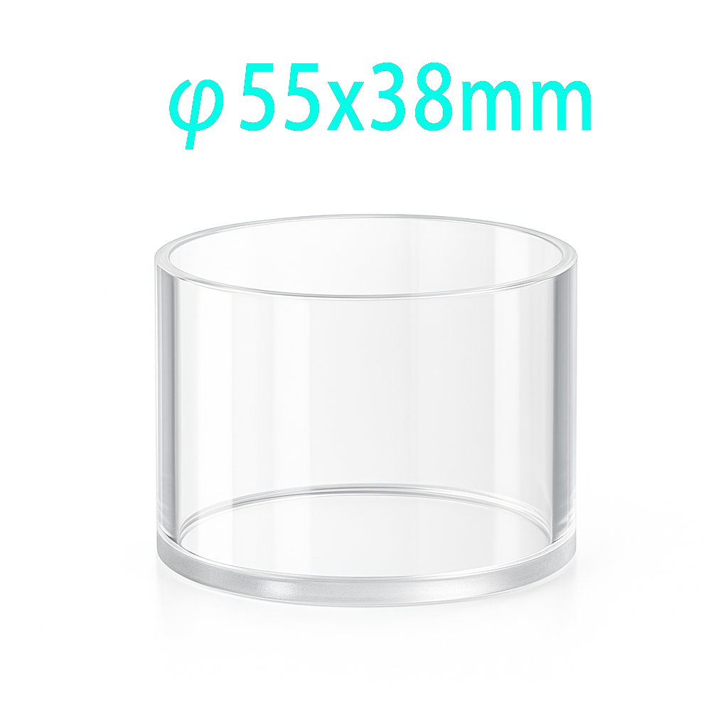 Cuvettes and Cells - Size Chart 376 (VROF55) 69mL Cell for Reflection Measurement, 55x38mm, Wall Thickness 2.5mm, Fused