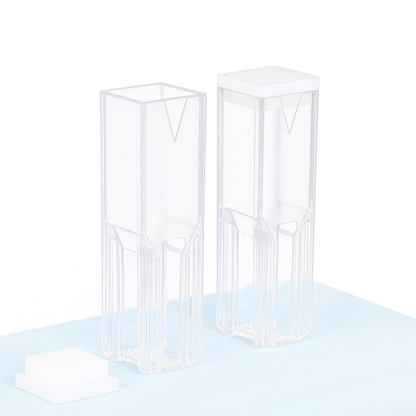 (VP030) Disposable Semi-Micro Fluorescence Cuvettes, Polystyrene (PS) Plastic, 1.5mL, Lightpath 10mm, 340 - 750 nm, Visible Range