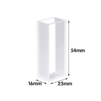 (VG049) 10mL Residual Chlorine Cuvette, Glass Material, Bonded, Lightpath 12mm, 350 – 2000nm, 2 Clear Walls