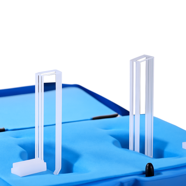 (VG024) 0.7mL Absorption Cuvette with Lid, Glass Material, Fused, Lightpath 2mm, 350 - 2000nm, 2 Clear Walls - Image 2