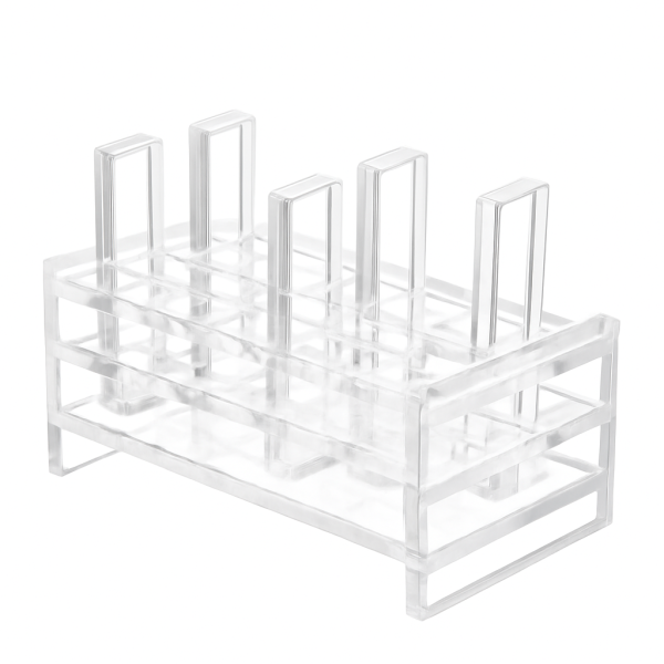 (VG024) 0.7mL Absorption Cuvette with Lid, Glass Material, Fused, Lightpath 2mm, 350 - 2000nm, 2 Clear Walls - Image 3