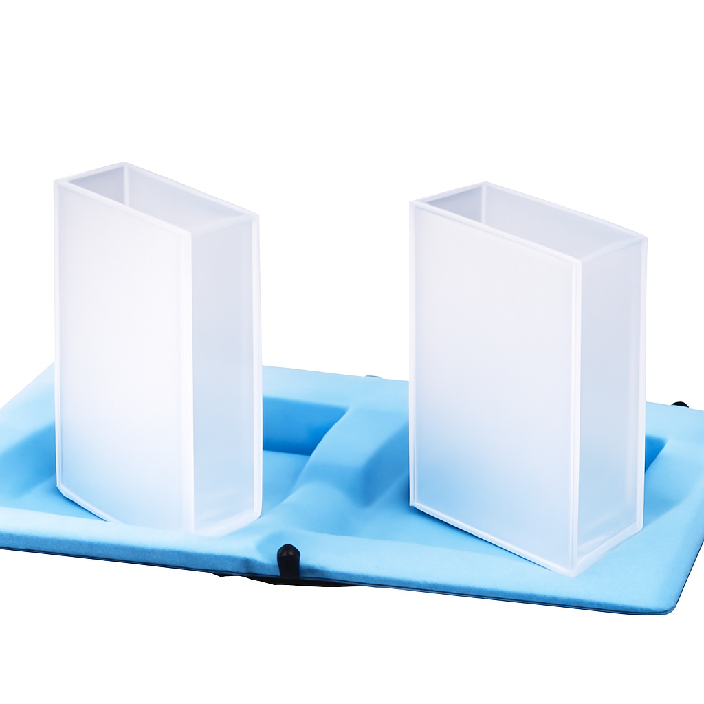 (VG040) 10.5mL Absorption Cuvette with Lid, Glass Material, Fused, Lightpath 30mm, 350 - 2000nm, 2 Clear Walls 3 (VG040) 10.5mL Absorption Cuvette with Lid, Glass Material, Fused, Lightpath 30mm, 350 - 2000nm, 2 Clear Walls - Image 3