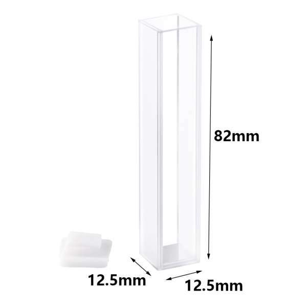 (VG051) 82mm Customized Cuvette, 7ml, Glass Material, Bonded, Lightpath 10mm, 350 - 2000nm, 2 Clear Walls - Image 4