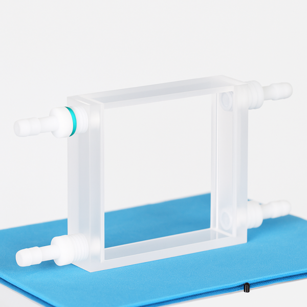 (VNE020) 27mL Flow Cell, 3 Screw PTFE Connectors, 2 Windows, Lightpath 10mm, Fused