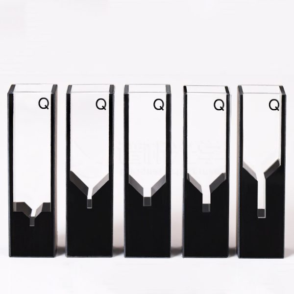 (VNE024) 20-200 uL Sub Micro Absorption Cuvette, Semi Black, Bonded, 2 Windows - Image 3