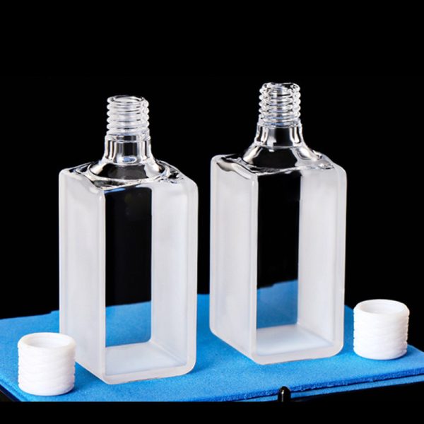 (VNE038) 17mL Standard Absorption Cuvette with Screw Cap, Molded, Round Bottom, Lightpath 20mm - Image 4