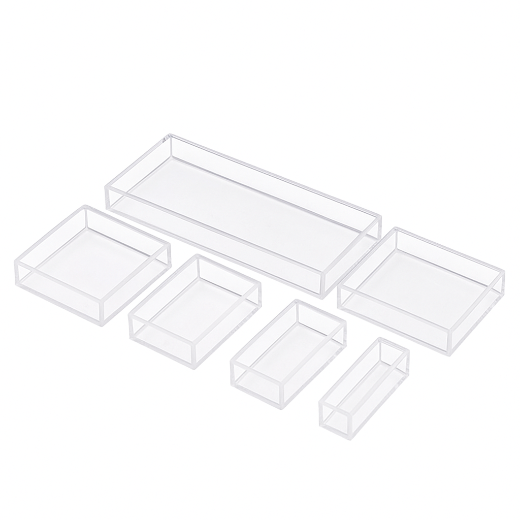 Cuvettes and Cells - Size Chart 33 (VNE056) 7mL Fluorescence Cuvette with PTFE Lid, Molded, Lightpath 20mm, 5 Clear Walls
