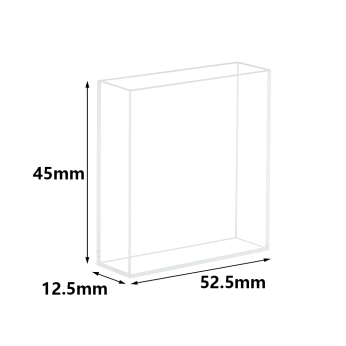 (VNE061) 17.5mL Fluorescence Cuvette with PTFE Lid, Molded, Lightpath 50mm, 5 Clear Walls