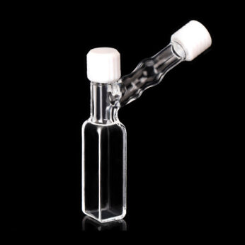 (VNE065) 3.5mL Fluorescence Cuvette with Double Tubes (Y-Shape), Molded, Lightpath 10 mm, 4 Clear Walls