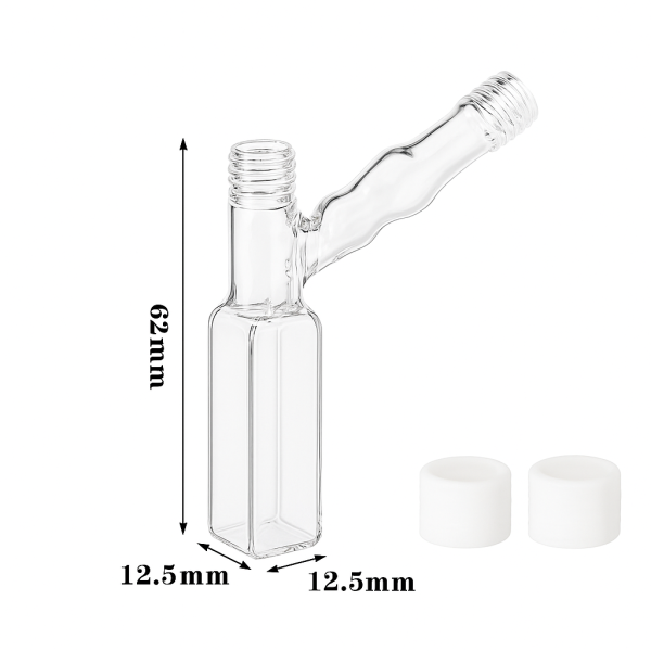 (VNE065) 3.5mL Fluorescence Cuvette with Double Tubes (Y-Shape), Molded, Lightpath 10 mm, 4 Clear Walls - Image 5