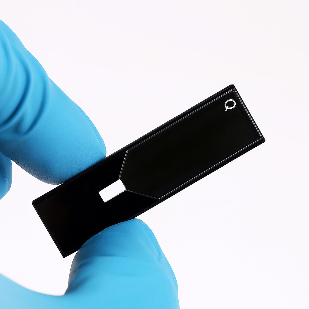 (VNE071) 100uL Sub Micro Absorption Cuvette, Black, Bonded, 2 Windows, Z dim 15mm