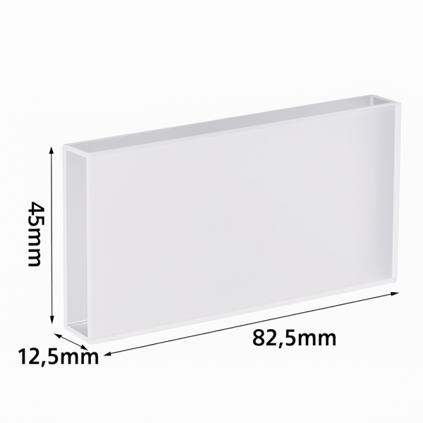(VNE087) 28mL Long Pathlength Absorption Quartz Cuvette, Bonded, Lightpath 80mm, Quartz - Image 2
