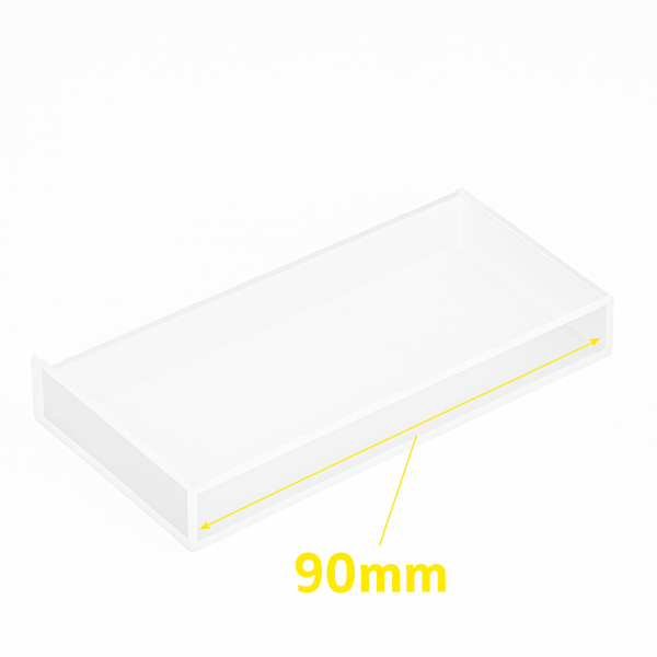 (VNE090) 31.5mL Long Pathlength Absorption Quartz Cuvette, Bonded, Lightpath 90mm, Quartz - Image 2